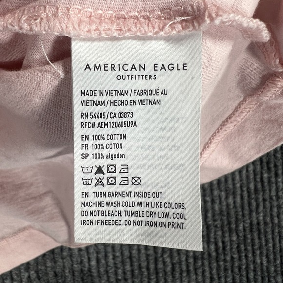 American Eagle Mens Shirt Small Pink Short Sleeve Super Soft Standard Fit - Picture 6 of 13